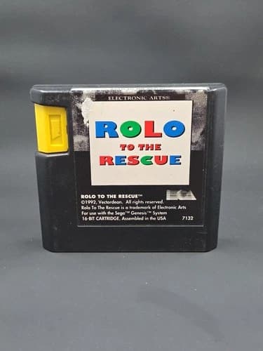 Rolo to the Rescue (Sega Genesis, 1992) *TESTED*, Cartridge Only