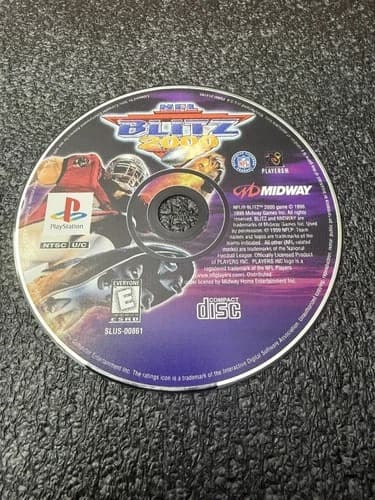 NFL Blitz 2000 (Sony PlayStation 1, 1999) PS1 Disc Only