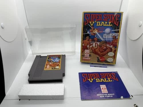 Super Spike V'Ball VolleyBall (NES) Nintendo - CIB - w/ protective plastic case
