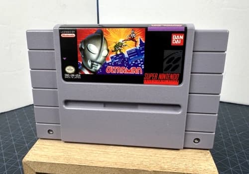 Ultraman (Super Nintendo, 1991 SNES, Bandai) Authentic - Tested & Working!