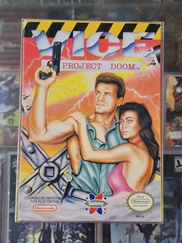 Vice Project Doom (Nintendo NES, 1991) 100% Complete CIB Game Manual Box Inserts