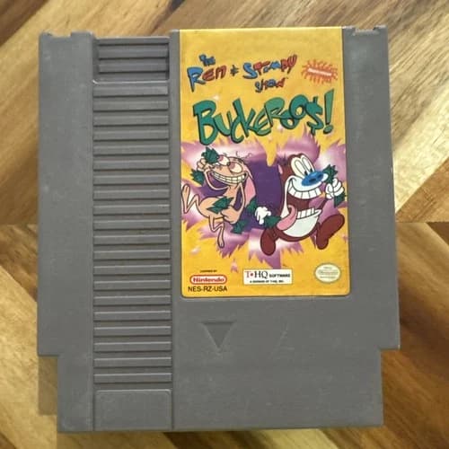 Tested And Working- The Ren and Stimpy Show: Buckeroos! Nintendo NES