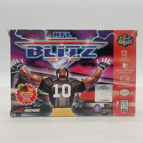 NFL Blitz Nintendo 64 N64 Complete in Box CIB w/ Reg Card RARE