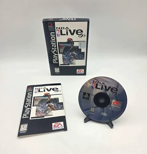 NBA Live 96 PlayStation 1 Ps1 Long Box CIB w/ Manual Tested
