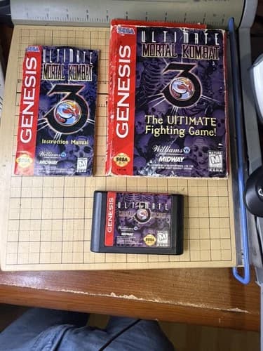 Ultimate Mortal Kombat 3 Sega Genesis Complete In Box CIB Great Shape