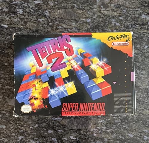 Nintendo Tetris 2 SNES Puzzle E 1993 NTSC-U/C Manual Included CIB
