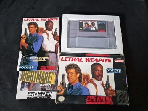 Lethal Weapon (Super Nintendo SNES, 1992) COMPLETE CIB Authentic Tested Cleaned!