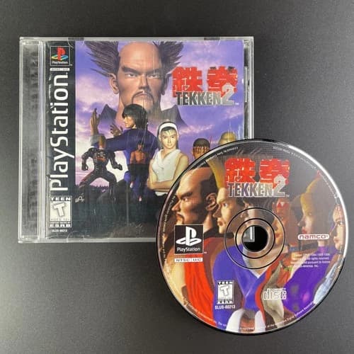 Tekken 2 (Sony PlayStation, 1996) PS1 Black Label Complete CIB