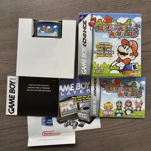 Super Mario Advance Nintendo Game Boy Advance 2001 GBA Complete In Box. TESTED!.
