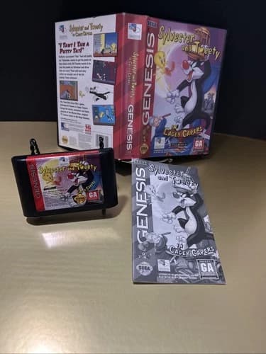 Sylvester and Tweety in Cagey Capers (Sega Genesis, 1993) Authentic