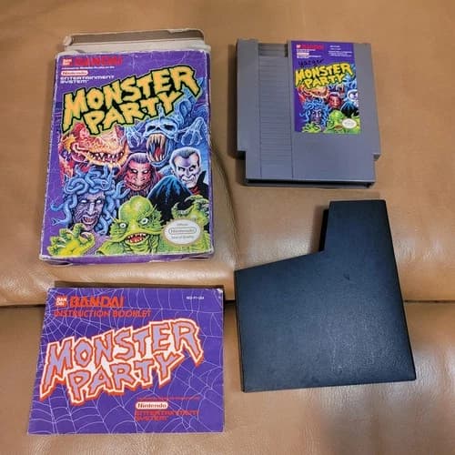 Monster Party Nintendo NES Complete in Box CIB