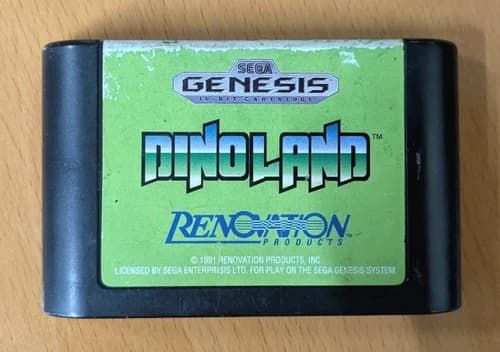 DINO LAND Sega Genesis GAME CARTRIDGE ONLY Dinoland PINBALL - TESTED & WORKING