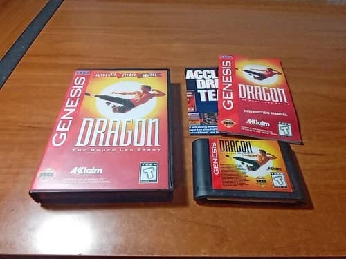 CIB Dragon: The Bruce Lee Story (Sega Genesis, 1994) Complete *TESTED*