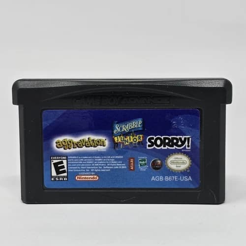 Aggravation - Scrabble Junior - Sorry! (GameBoy Advance GBA) CLEANED & TESTED