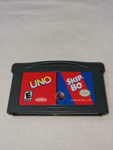 Uno And Skip Bo Gameboy Advance Nintendo Tested