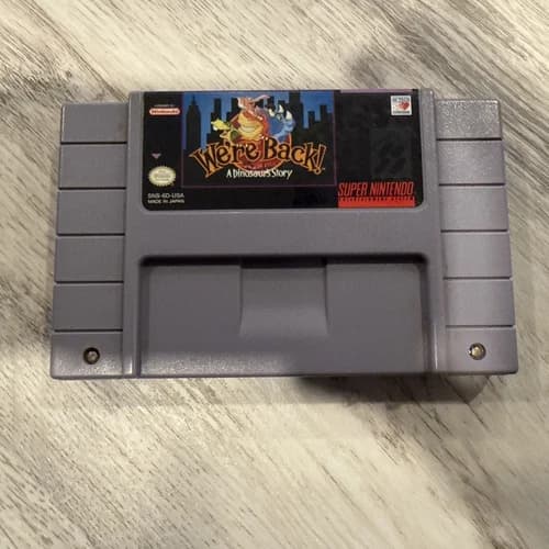 We're Back A Dinosaur's Story (Super Nintendo SNES, 1993) Video Game Cartridge