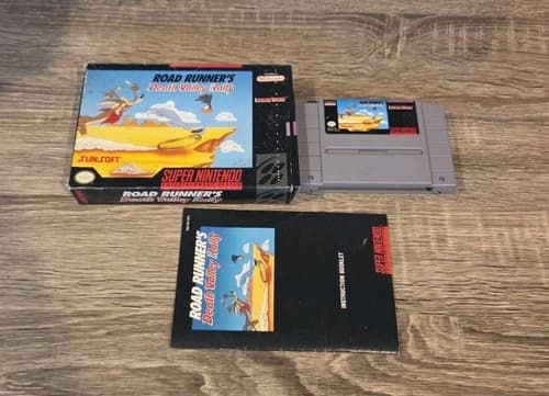 Road Runner's Death Valley Rally SNES (CIB) Manual Sunsoft NTSC-U/C 1992 tested