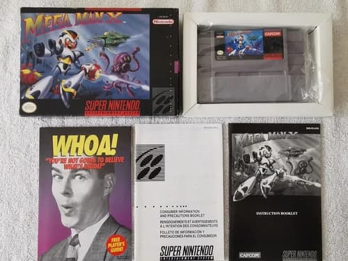 Mega Man X SNES, 1994 Super Nintendo CIB Complete Tested Working Watch Video