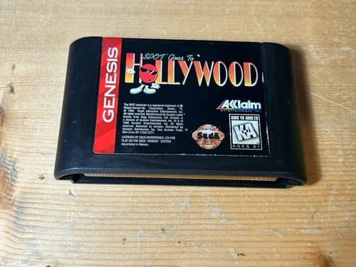 Sega Genesis Spot Goes to Hollywood Authentic Game Cartridge 1995 Tested Working