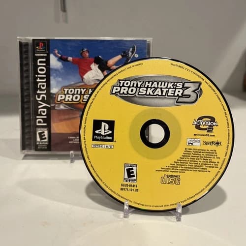 Tony Hawk's Pro Skater 3 PlayStation PS1 CIB Complete Manual Black Label TESTED!