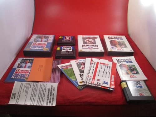 John Madden Football '93 '94 '95 (Sega Genesis) COMPLETE w/Box manual game WORKS