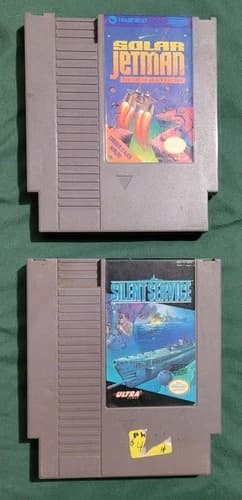 Solar Jetman - Silent Service (Nintendo, NES) Tested and Working