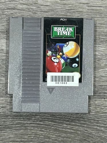 Break Time NES Game The National Pool Tour Nintendo Cartridge 1993 Tested Works