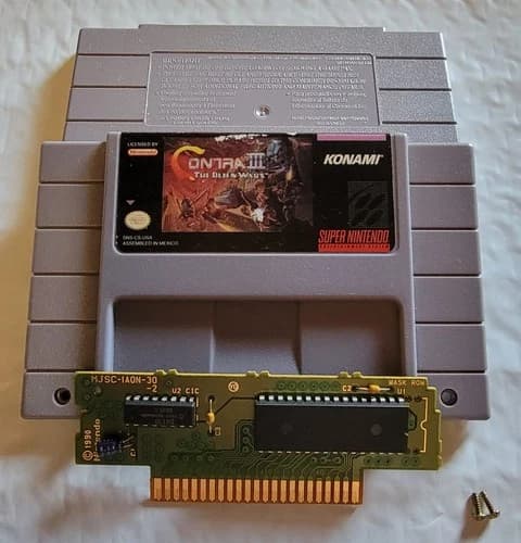 Super Nintendo SNES Contra 3 III The Alien Wars Authentic Cleaned Tested Working
