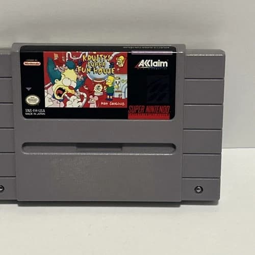 Krusty's Super Fun House SNES Super Nintendo Entertainment System, 1992