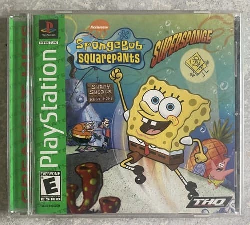 Spongebob Squarepants Supersponge Playstation 1 PS1 Complete CIB Tested Clean