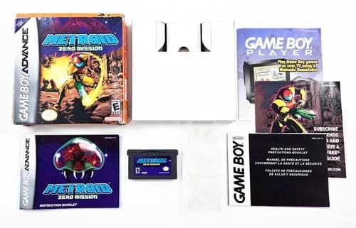 METROID ZERO MISSION COMPLETE CIB 2004 Authentic Nintendo Game Boy Advance GBA