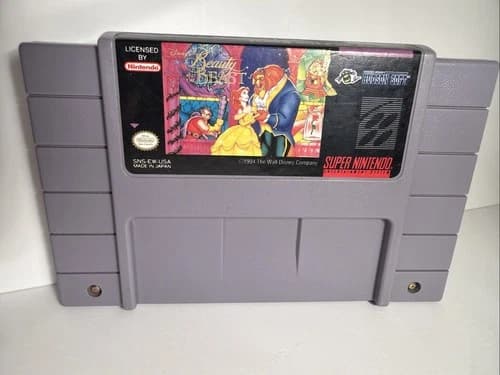 Beauty and the Beast Disney's SNES Super Nintendo Game Authentic