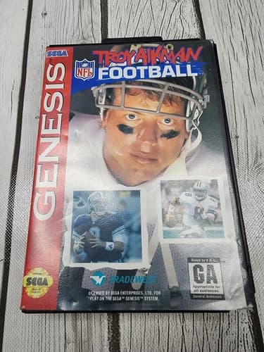 SEGA Genesis Troy Aikman NFL Football Game
