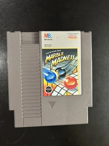 Marble Madness (Nintendo NES, 1989) - Cleaned/Tested