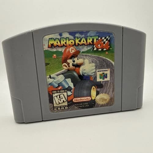 Mario Kart 64 (Nintendo 64, 1997) Tested working Authentic N64