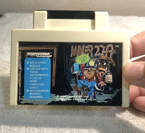 Miner 2049er Texas Instruments TI-99/4A Game Cartridge 1983 Tigervision TESTED