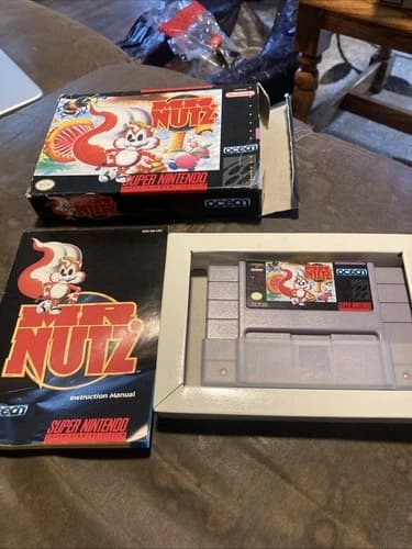 Mr. Nutz (Super Nintendo SNES, 1994) COMPLETE CIB Authentic Working