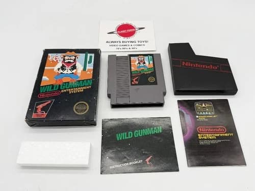 Wild Gunman Nintendo NES Complete CIB Video Game Works