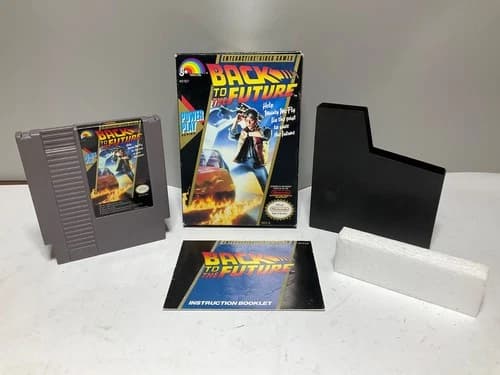 Back to the Future 1 Video Game (Nintendo NES, 1989) with Box and Manual