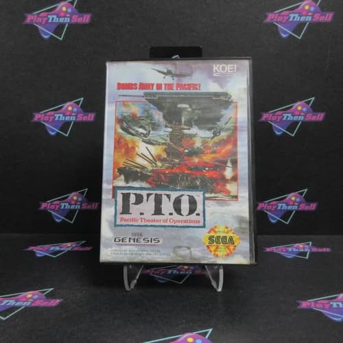 P.T.O. Pacific Theater of Operations Sega Genesis - 1 Year Warranty VG