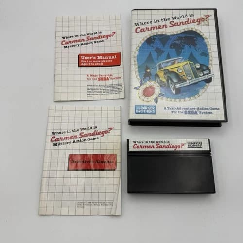 Where In The World Is Carmen Sandiego? (Sega Master System 1985) Complete CIB