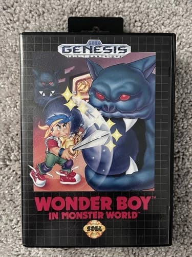 Wonder Boy in Monster World Sega Genesis 1990, Complete Tested