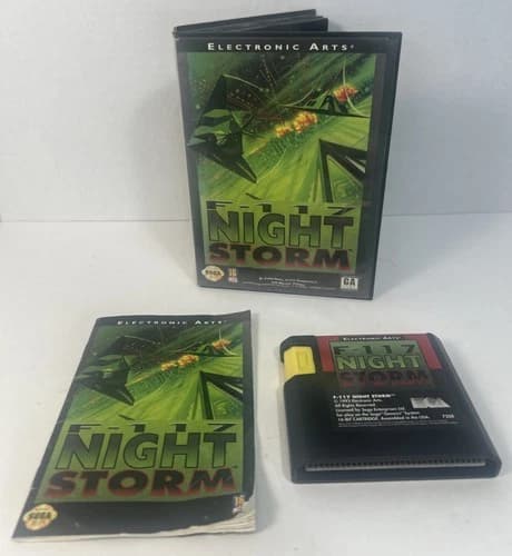 F-117 Night Storm Sega Genesis Complete CIB Tested