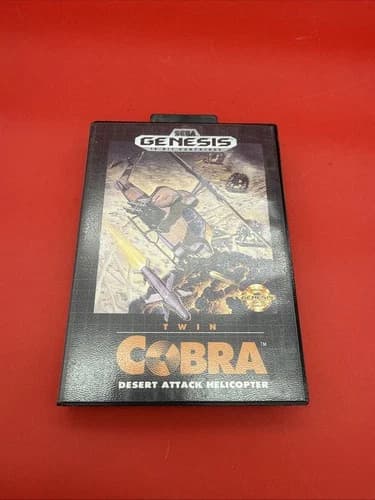Sega Genesis Twin Cobra Desert Attack Helicopter Complete with Manual Tested