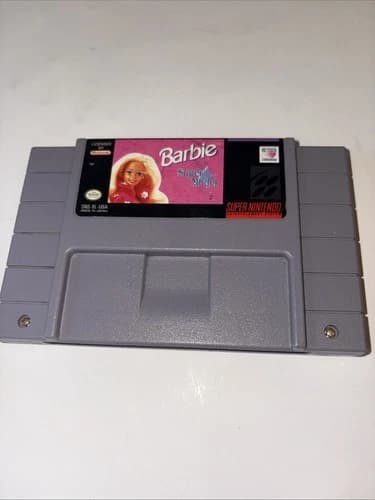Barbie Super Model (Super Nintendo SNES, 1993) Authentic Original Cartridge