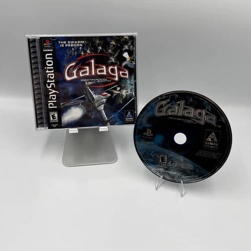 Galaga Destination Earth (Sony Playstation 1) Black Label PS1 Complete CIB