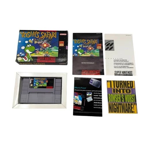Yoshi's Safari (Super Nintendo Entertainment System, 1993) - Complete In Box!!!