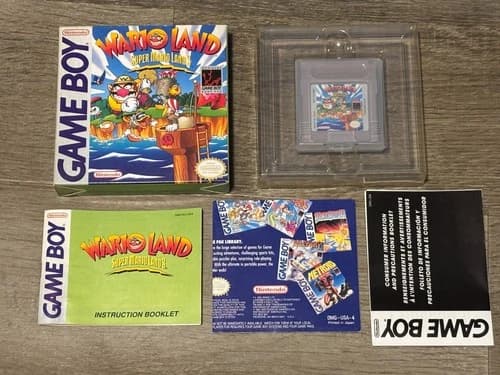 Wario Land Super Mario Land 3 Nintendo Game Boy Complete CIB Excellent Shape