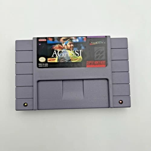 Andre Agassi Tennis Super Nintendo SNES Game Cartridge