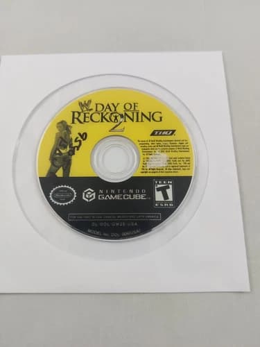 WWE: Day of Reckoning 2 (Nintendo GameCube, 2005) Game only - Tested - Writing